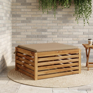 vidaXL 1-Piece Zitkussen SOEST 100% Polyester Taupe 60 x 60 x 3 cm