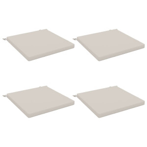 vidaXL 4-Piece Zitkussens SOEST 4 st 100% Polyester Wit 60 x 60 x 5 cm