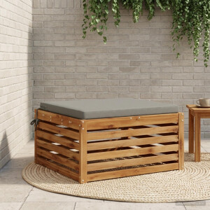 vidaXL 1-Piece Zitkussen SOEST 100% Polyester Grijs 80 x 80 x 5 cm