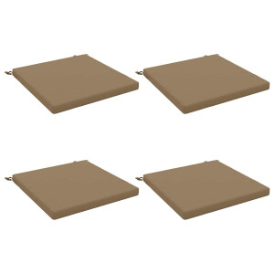 vidaXL 4-Piece Zitkussens SOEST 4 st 100% Polyester Taupe