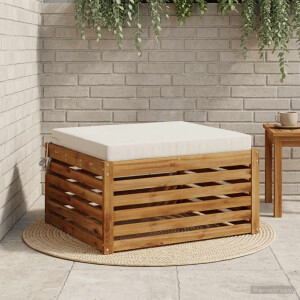 vidaXL 1-Piece Zitkussen SOEST 100% Polyester Wit 70 x 70 x 7 cm