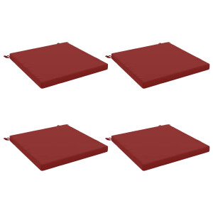 vidaXL 4-Piece Zitkussens SOEST 4 st 100% Polyester Wijnrood