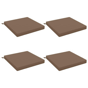 vidaXL 4-Piece Zitkussens SOEST 4 st 100% Polyester Taupe