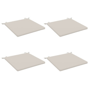 vidaXL 4-Piece Zitkussens SOEST 4 st 100% Polyester Wit 80 x 80 x 3 cm