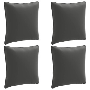 vidaXL 4-Delige Rugkussens PUTTEN 4 pcs 100% Polyester Antraciet