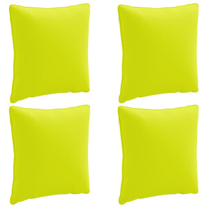 vidaXL 4-Delige Rugkussens PUTTEN 4 pcs 100% Polyester Helder groen