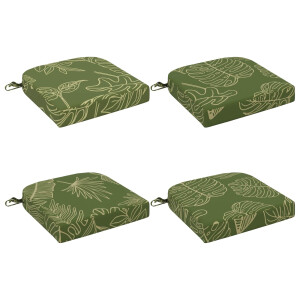 vidaXL 4-delige Zitkussens SOEST 4 pcs 100% Polyester Bladontwerp