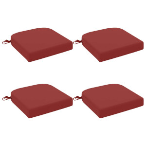 vidaXL 4-delige Zitkussens SOEST 4 pcs 100% Polyester Wijnrood