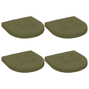 vidaXL 4-Piece Zitkussens 4 st 100% Polyester Olijfgroen