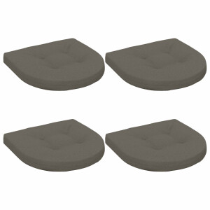 vidaXL 4-Piece Zitkussens 4 st 100% Polyester Grijs 40 x 40 x 5 cm