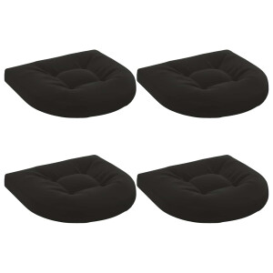 vidaXL 4-Piece Zitkussens 4 st 100% Polyester Zwart 40 x 40 x 5 cm