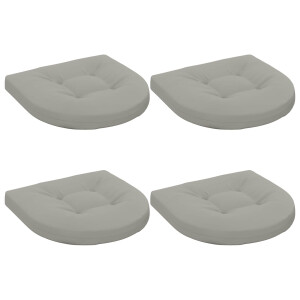 vidaXL 4-Piece Zitkussens 4 st 100% Polyester Grijs 40 x 40 x 5 cm