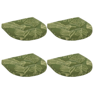 vidaXL 4-Piece Zitkussens 4 st 100% Polyester Bladontwerp