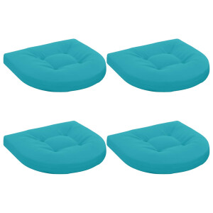 vidaXL 4-Piece Zitkussens 4 st 100% Polyester Turquoise 40 x 40 x 5 cm