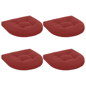 vidaXL 4-Piece Zitkussens 4 st 100% Polyester Wijnrood 40 x 40 x 5 cm