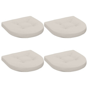 vidaXL 4-Piece Zitkussens 4 st 100% Polyester Wit 45 x 45 x 5 cm
