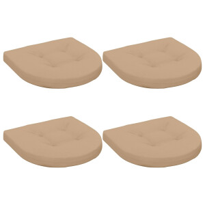 vidaXL 4-Piece Zitkussens 4 st 100% Polyester Zand 45 x 45 x 5 cm