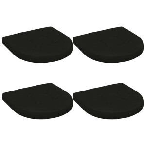 vidaXL 4-Piece Zitkussens 4 st 100% Polyester Zwart 45 x 45 x 5 cm