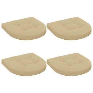 vidaXL 4-Piece Zitkussens 4 st 100% Polyester Beige 45 x 45 x 5 cm