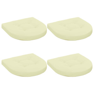 vidaXL 4-Piece Zitkussens 4 st 100% Polyester Crèmekleurig