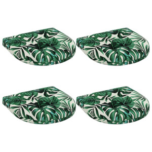 vidaXL 4-Piece Zitkussens 4 st 100% Polyester Bladpatroon
