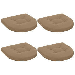vidaXL 4-Piece Zitkussens 4 st 100% Polyester Taupe 45 x 45 x 5 cm