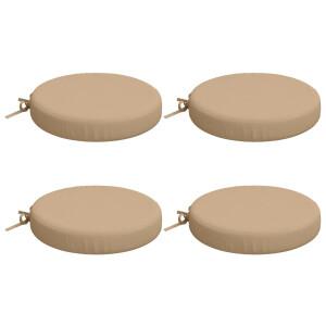 vidaXL 4-Piece Zitkussens SOEST 4 st 100% Polyester Zand Ø 40 x 7 cm