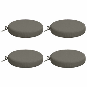 vidaXL 4-Piece Zitkussens SOEST 4 st 100% Polyester Grijs Ø 40 x 7 cm