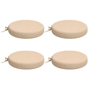 vidaXL 4-Piece Zitkussens SOEST 4 st 100% Polyester Crèmekleurig