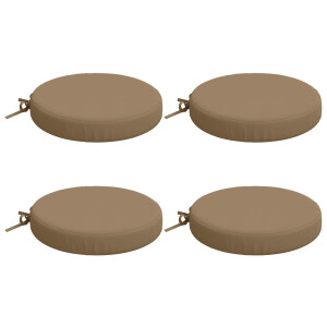 vidaXL 4-Piece Zitkussens SOEST 4 st 100% Polyester Taupe Ø 40 x 7 cm