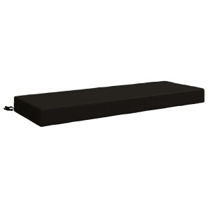 vidaXL Zitkussen SOEST 100% Polyester Zwart 120 x 40 x 10 cm