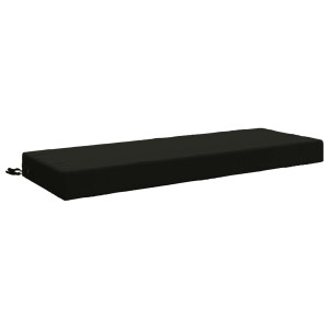 vidaXL Zitkussen SOEST 100% Polyester Zwart 120 x 40 x 10 cm