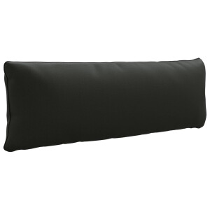 vidaXL 1-Delig Rugkussen PUTTEN 100% Polyester Zwart 120 x 40 x 15 cm