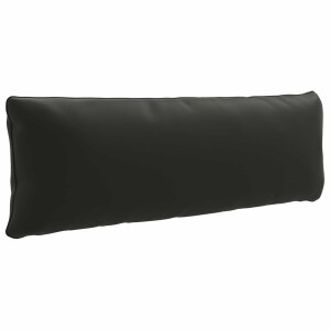 vidaXL 1-Delig Rugkussen PUTTEN 100% Polyester Zwart 120 x 40 x 15 cm