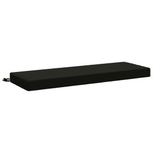 vidaXL Bankkussen SOEST 100% Polyester Zwart 110 x 40 x 8 cm