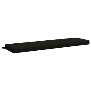vidaXL Bankkussen SOEST 100% Polyester Zwart 160 x 40 x 8 cm