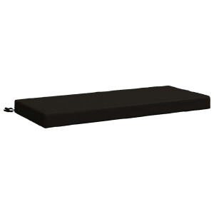 vidaXL Bankkussen SOEST 100% Polyester Zwart 110 x 50 x 8 cm