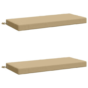 vidaXL 2-delige Bankkussens SOEST 2 st 100% Polyester Beige