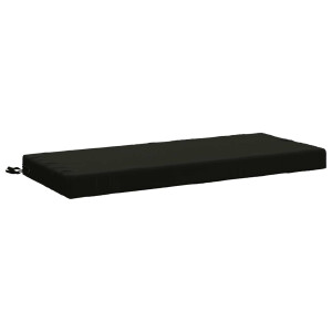 vidaXL Bankkussen SOEST 100% Polyester Zwart 120 x 50 x 8 cm