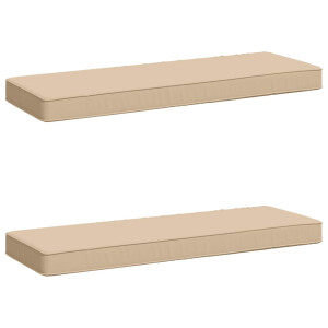 vidaXL 2-delige Bankkussens VUGHT 2 pcs 100% Polyester Crèmekleurig