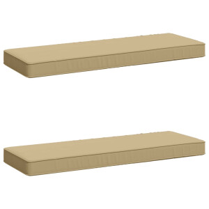 vidaXL 2-delige Bankkussens VUGHT 2 pcs 100% Polyester Beige