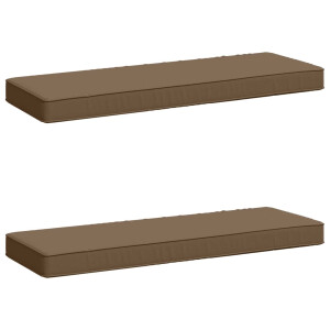 vidaXL 2-delige Bankkussens VUGHT 2 pcs 100% Polyester Taupe