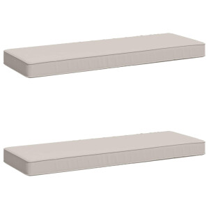 vidaXL 2-delige Bankkussens VUGHT 2 pcs 100% Polyester Wit