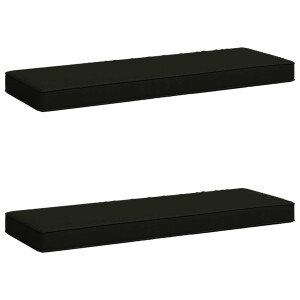 vidaXL 2-delige Bankkussens VUGHT 2 pcs 100% Polyester Zwart
