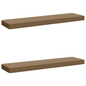 vidaXL 2-delige Bankkussens VUGHT 2 pcs 100% Polyester Taupe