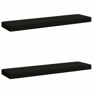 vidaXL 2-delige Bankkussens VUGHT 2 pcs 100% Polyester Zwart