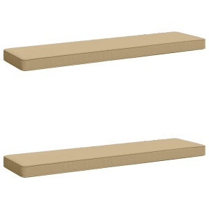 vidaXL 2-delige Bankkussens VUGHT 2 pcs 100% Polyester Beige