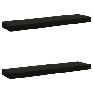 vidaXL 2-delige Bankkussens VUGHT 2 pcs 100% Polyester Zwart