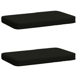 vidaXL 2-delige Bankkussens VUGHT 2 pcs 100% Polyester Zwart