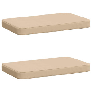 vidaXL 2-delige Bankkussens VUGHT 2 pcs 100% Polyester Crèmekleurig